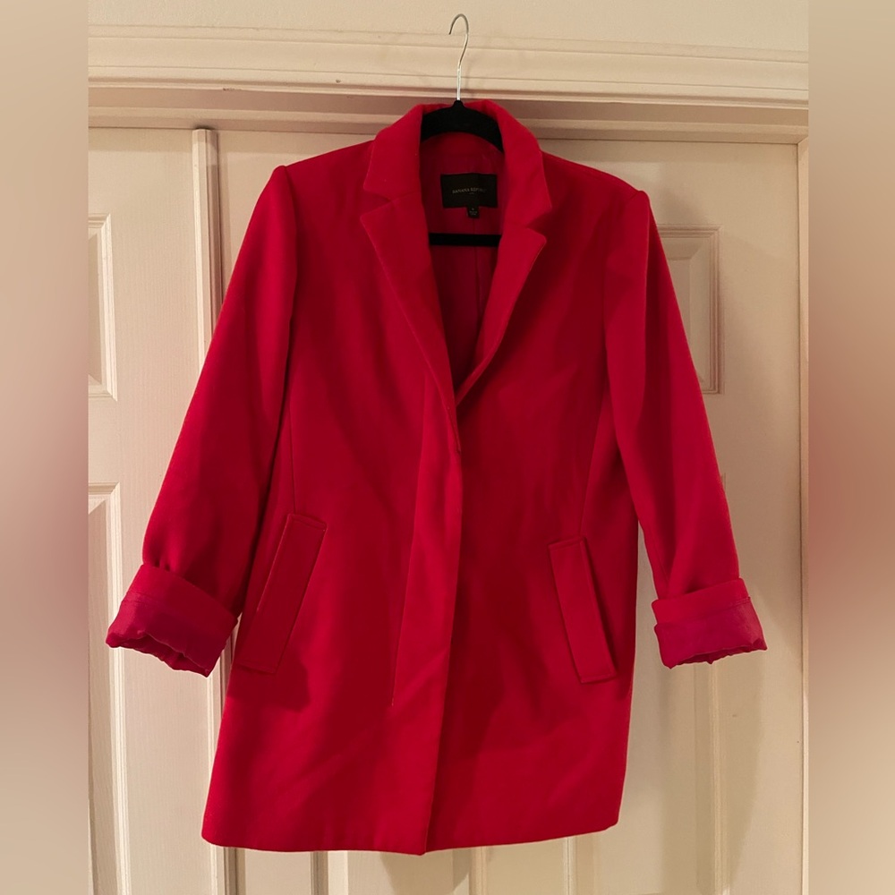 Banana Republic Red Blazer with front pockets size small